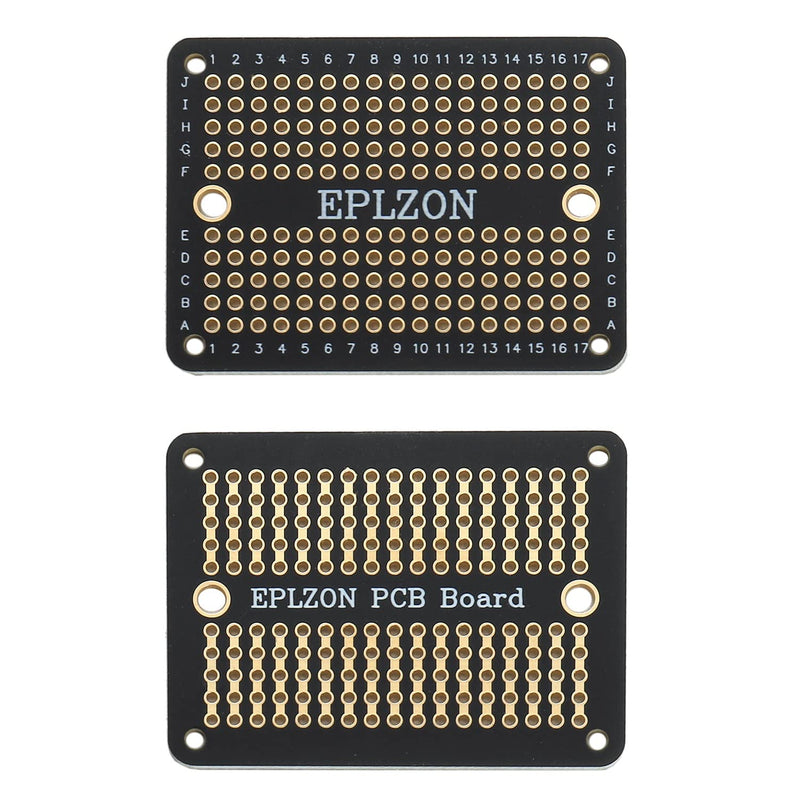 EPLZON Prototype Board Solderable Breadboard Double-Sided PCB Circuit Board for Welding Arduino, DIY Electronic Items (5 Pieces + 2 Pieces, Black)