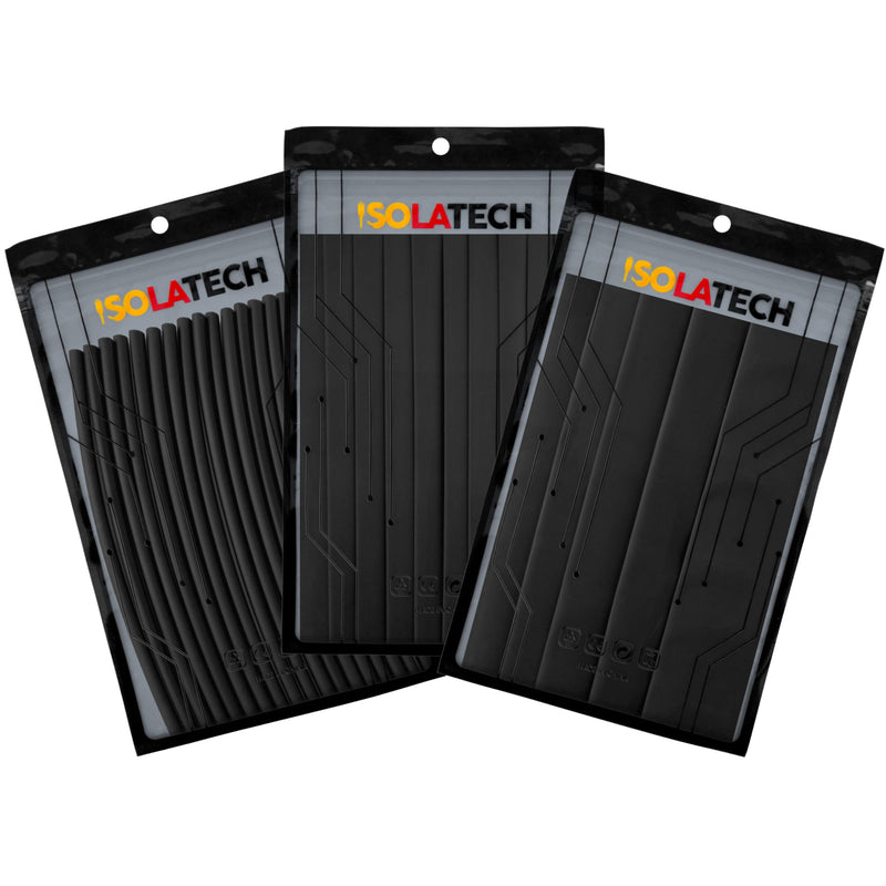 ISOLATECH Heat Shrink Tube Set Bundle 2:1 Without Adhesive Blank Black Diameter 2 mm 5.0 m in 25 x 20 cm and Diameter 3 mm 4.0 m in 20 x 20 cm Bündel 2+3mm Ø