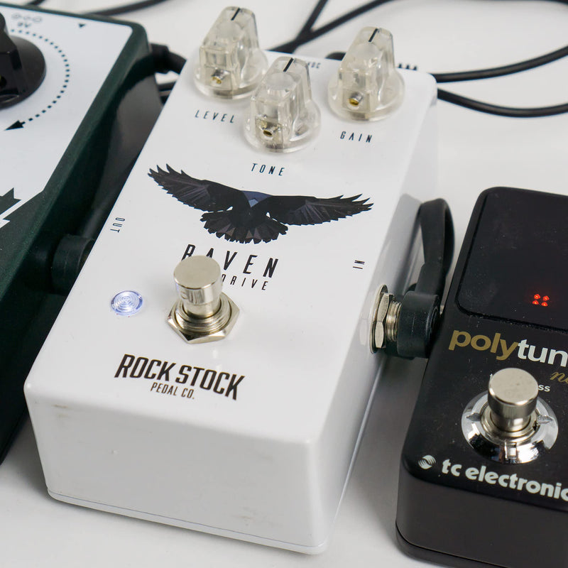[AUSTRALIA] - Rock Stock Guitar Flat Patch Cables (Pack of 3) - 6 Inch C-Shape Ultra-Thin Effect Guitar Pedal Patch Cables - Right-Angle, Black with Durable Gold Plated Connectors, Maximize Pedalboard Space 6 Inches 