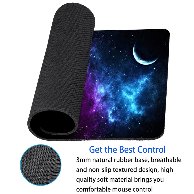 Shalysong Mouse pad, Personalized Computer Mouse pad, Office Decoration Accessories Gift, Non-Slip Rubber Mouse pad for Laptop Galaxy