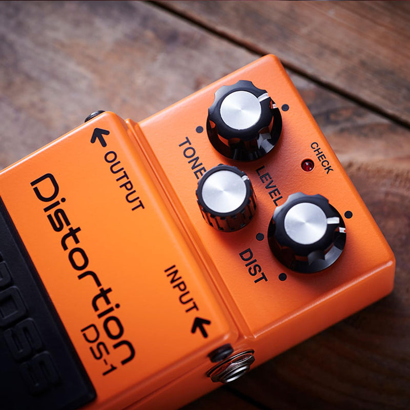 Boss DS-1 Distortion Bundle with Gearlux Power Supply, Instrument Cable, Patch Cable, Picks, and Austin Bazaar Polishing Cloth DS - 1 Bundle w/ Power Supply