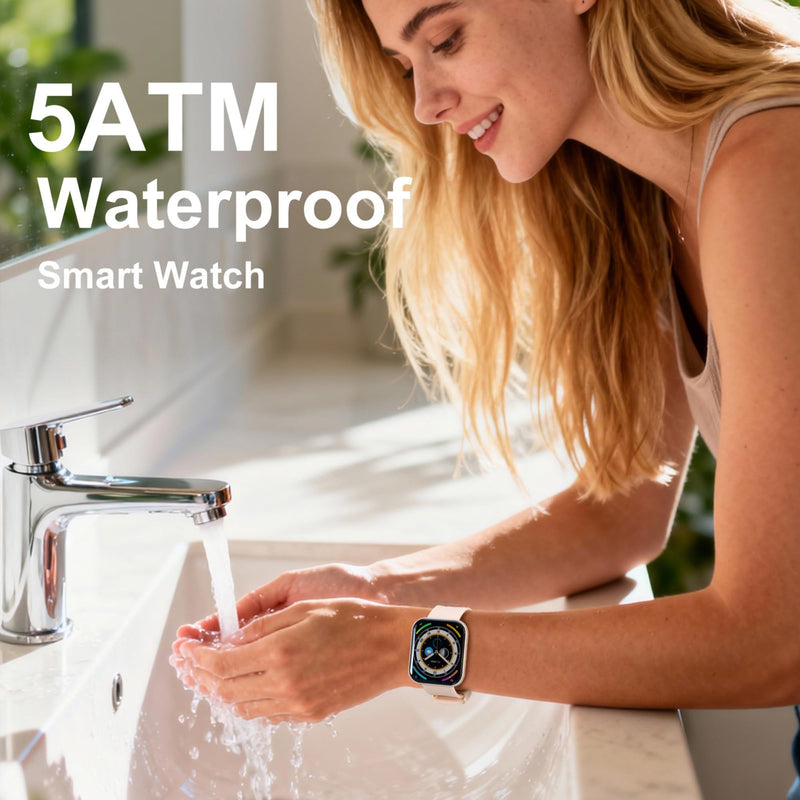 Ultra-Thin Aluminum Smart Watches for Women iPhone/Android/Samsung Answer/Make Call Waterproof Slim Small Best Ladies Smart Watches 1.85″ AMOLED Screen Heart Rate/Sleep/Spo2 Monitor 110+ Sport Modes