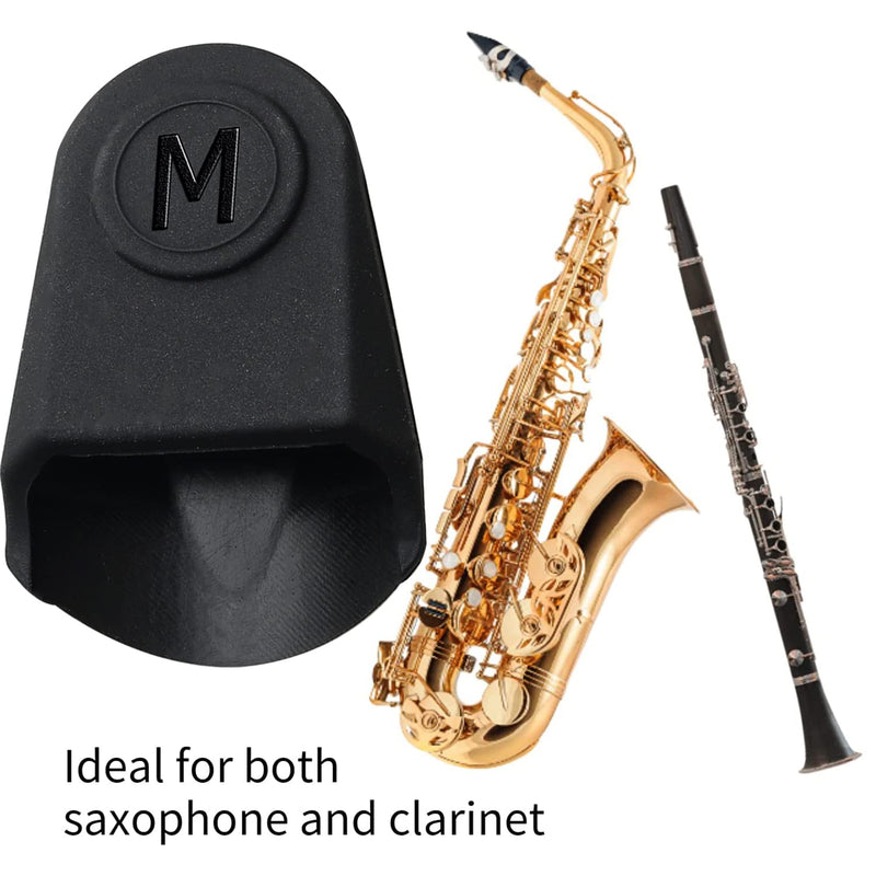 2pcs Mouthpiece Cap Protector Black Rubber Saxophone Clarinet Mouthpiece Cover Cap Protector