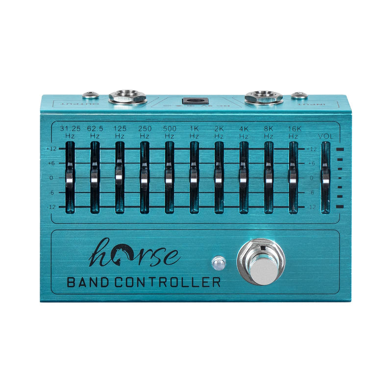 10 Band EQ Pedal, Equalizer (31.25Hz-16kHz) with ±12dB Gain/Attenuation for Each Band for Electric Guitar Bass Including 4-string 5-string 6-string 7-string Guitars