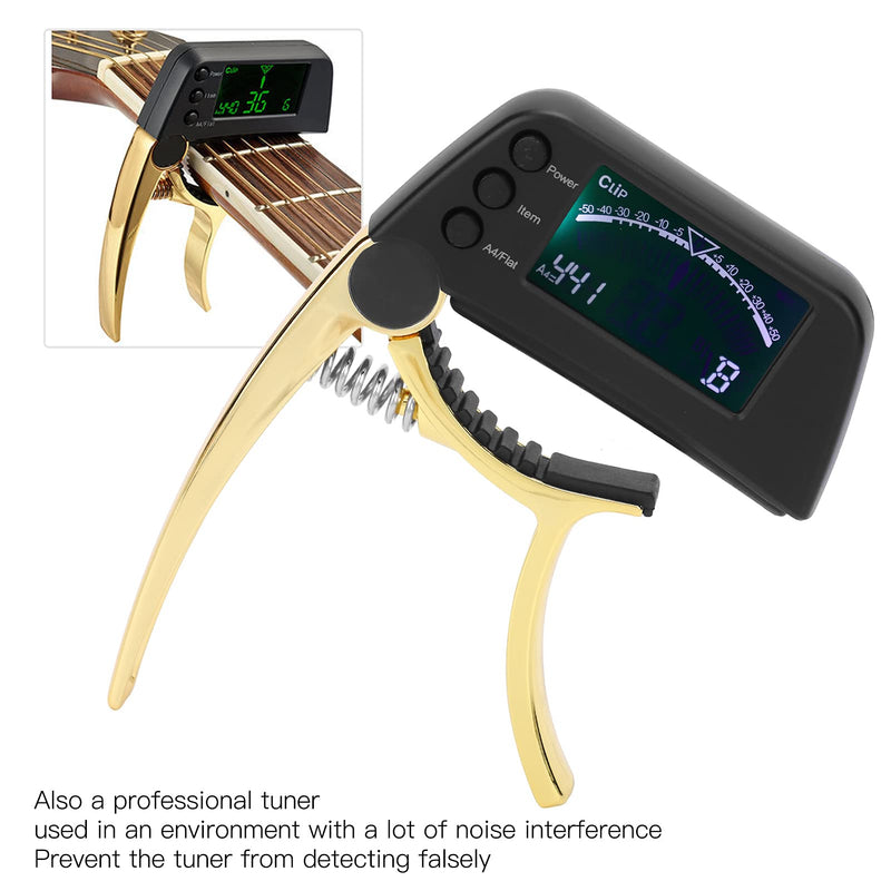 [AUSTRALIA] - Guitar Capo Tuner 2 in 1 Clip On Tuner with Large and Clear LCD Screen for Acoustic Electric Classical Ukuleles 