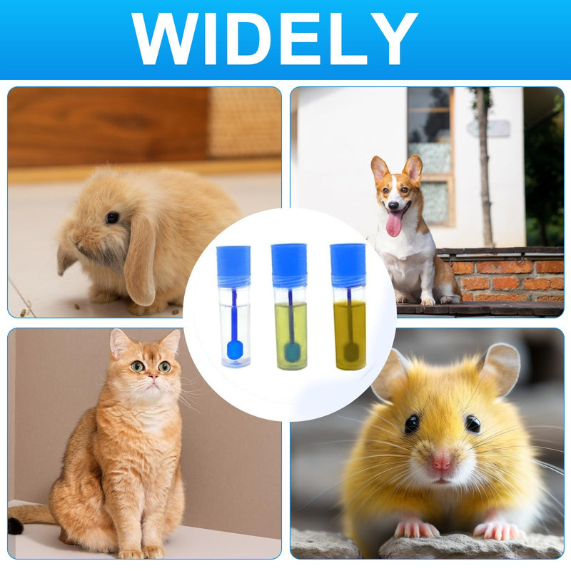 Pack of 50 Dog Faecal Sample Tubes 15 ml Chair Sample Tube with Spoon and Label Sticker Good Sealing Chair Sample Collection Aid for Pets for Testing