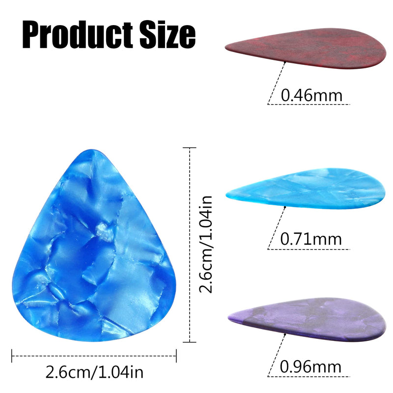 [AUSTRALIA] - Augshy 120 Pcs Guitar Picks variety Pack 3 Thickness of Thin, Medium and Thick Color Celluloid for Acoustic Guitar, Bass Guitar, Eelectric Guitar (Random Color) 120 Mixedcolor 