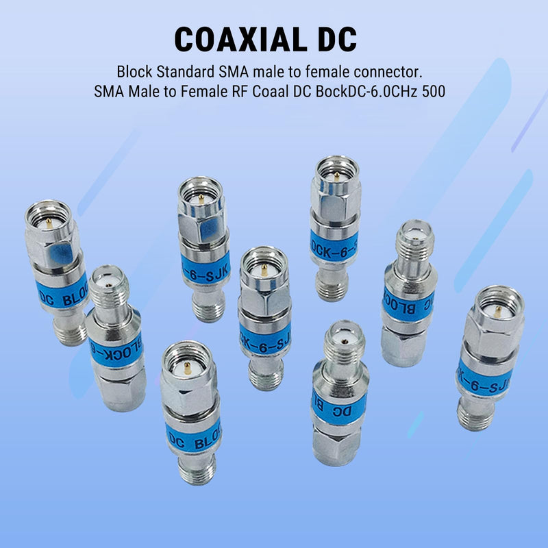 Telituny 3 Pieces Attenuator, SMA-JK Male to Female RF Coaxial Damper 2 Watt 6.0 GHz 50Ω Connector RF Coaxial DC Block Fixed Attenuator for Electrical Use (10 dB) 10db