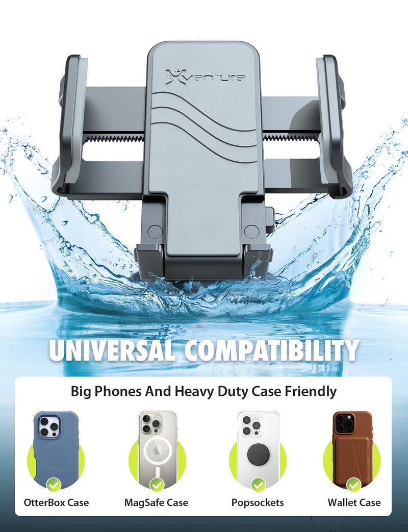 Griplox Waterproof Phone Mount, Boats Phone Holder for Kayak | Waterproof boat phone mount, Temporbond suction, fits devices up to 6.75x3.5", portable floating/marine case, secure