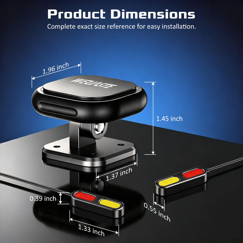 Radar Detector for Motorcycle BSD Blind Spot Detection System with Indicators Alert,24GHz Millimeter Wave Sensor,Detect Hazards from Side & Rear Line for Motorcycle Bicycle E-Bike