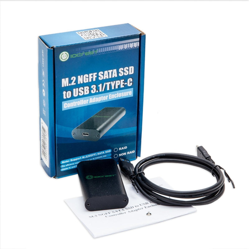 Aluminum M.2 NGFF B-Key to USB 3.1 Type-C M.2 2242 SSD Enclosure Portable External Solid State Drive Enclosure SY-ENC25040