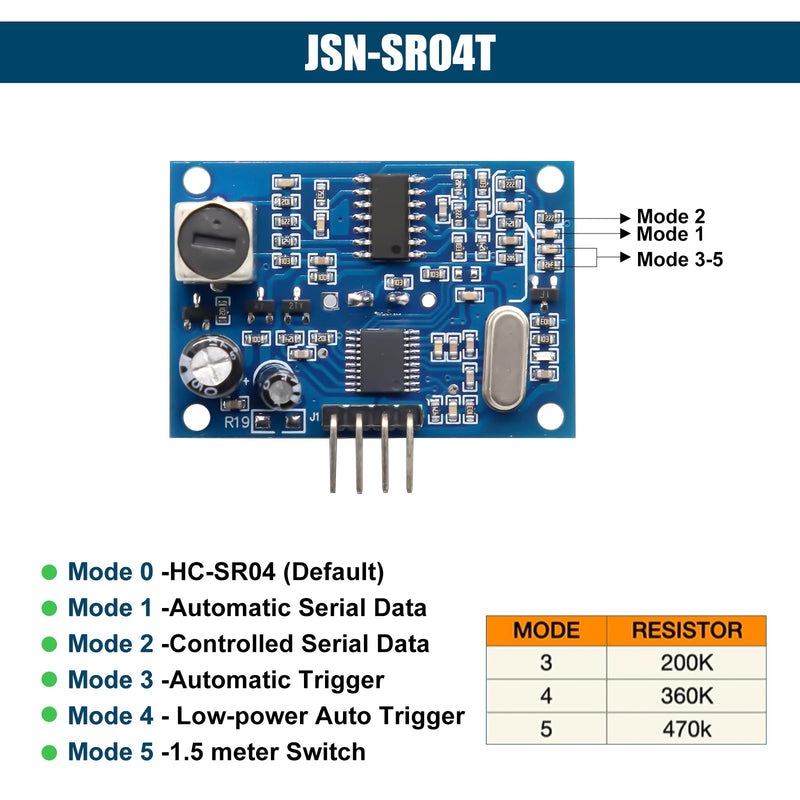 [AUSTRALIA] - JSN-SR04T Ultrasonic Distance Transducer Sensor Module Binghe JSN-SR04T Integration Ultrasonic Distance Transducer Sensor Module JSN-SR04T Distance Measuring Module Waterproof 5V Compatible with 