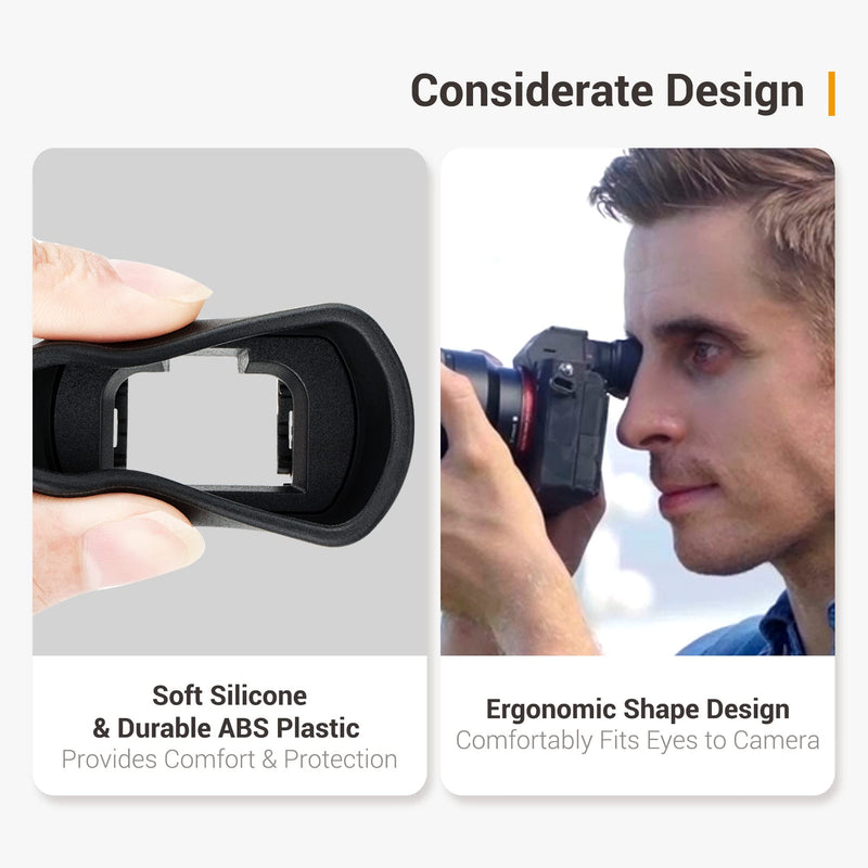 Kiwifotos Soft Long FDA-EP18 Viewfinder Eyecup Eyepiece for Sony A7 A7II A7III A7R A7RII A7RIII A7RIV A7S A7SII A9 Camera for Sony A7 III A7 II A7 A7R IV A7R III A7R II A7R A7S II A7S A9 Camera Sony FDA-EP18 Replacement