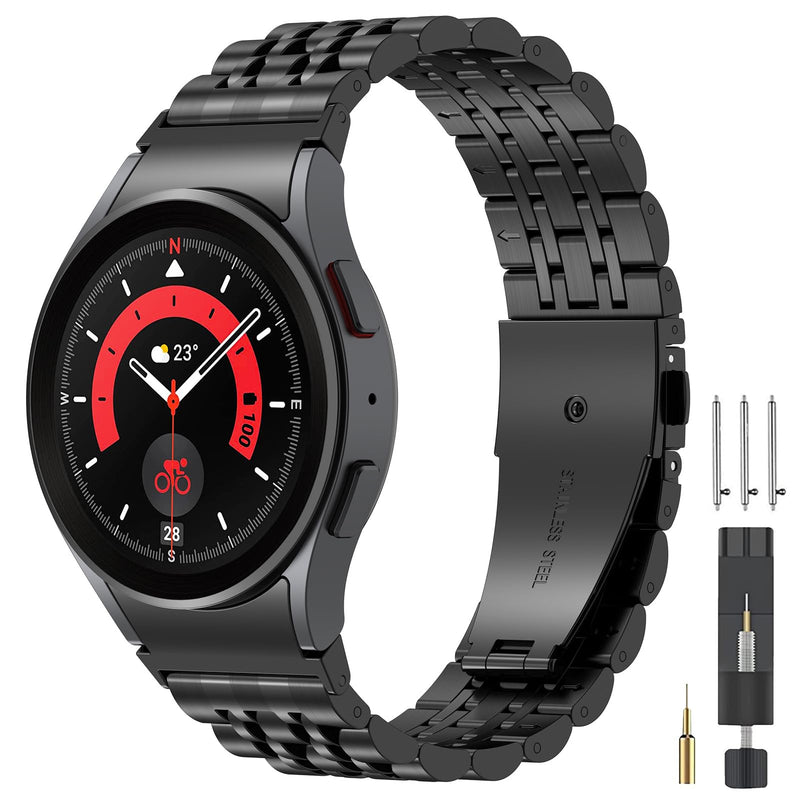 EZMVZKU Galaxy Watch 7/6/5/4/FE 40mm 44mm Stainless Steel Metal Band, No Gap Strap for SAMSUNG Galaxy Watch 6 4 Classic 42mm 43mm 46mm 47mm/5 pro 45mm,20mm Watchband for Men Women