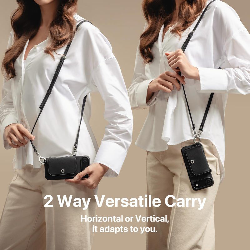 MAGEASY Pouch MagSafe Crossbody Wallet Phone Case for iPhone 18 Pro Max & 17 Pro Max - Removable Wallet with Strap, 16ft Drop Protection, Card Holder Coin Pocket Magnetic Purse (Silver)