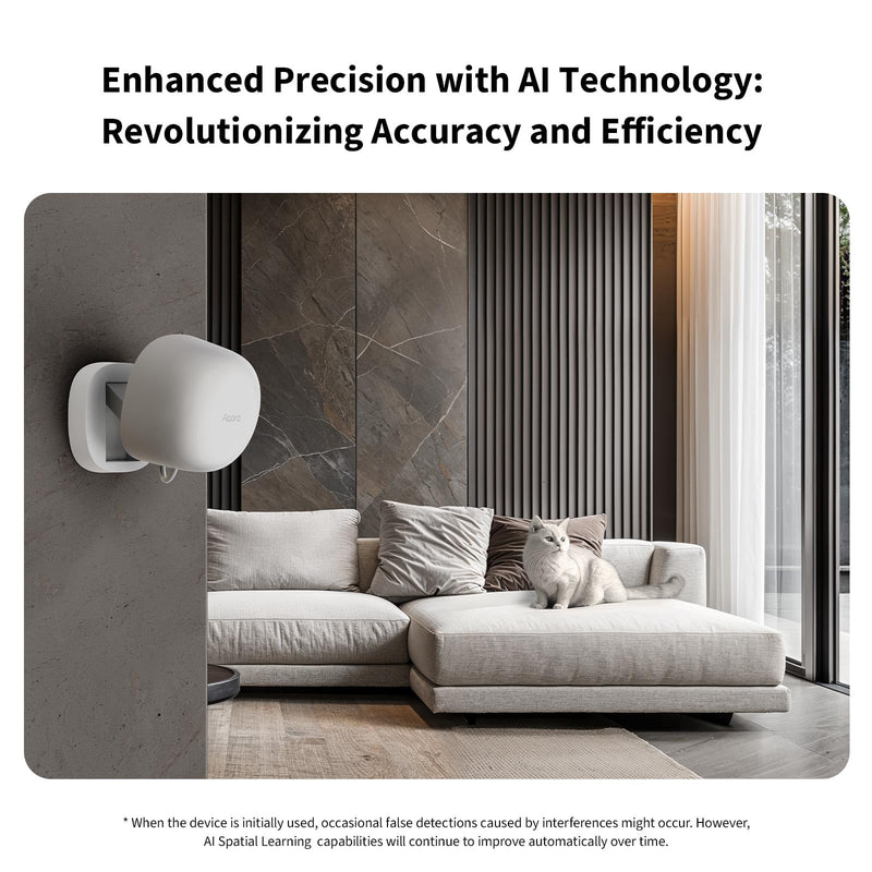 Aqara Presence Sensor FP1E Zigbee 3.0, Requires Aqara HUB, mmWave Radar Wired Motion Sensor, AI Spatial Learning, Supports HomeKit, Alexa, Google Home, SmartThings, Matter Over Bridge