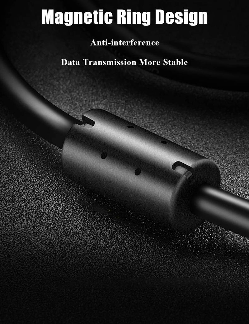 2 Pack 10FT PS4 Controller Charger Charging Cable with Magnetic Ring Compatible with Playstation 4/ DualShock 4/ PS4 Slim/Pro Wireless Controllers