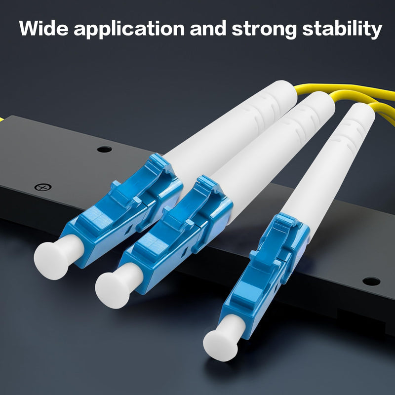YAODHAOD Optical Splitter, SC/UPC LC/UPC FC/UPC Fibre Optic PLC Splitter (Fiber Splitter) Simplex Singlemode, 1X2, for CATV, FTTH, FOS (Yellow, LC/UPC) yellow
