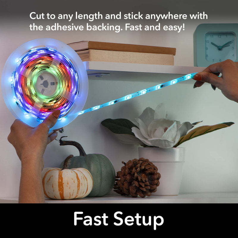 [AUSTRALIA] - Geeni Prisma Symphony Smart LED Strip Lights, RGBIC Neon Color Changing WiFi Lights with App Remote Control and Music Sync, Compatible with Alexa and Google Home, 16.4 ft 