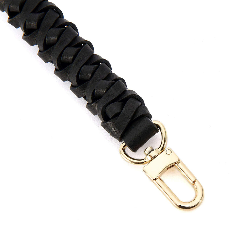 Genuine Leather Braided Handle compatible with Neonoe Strap for Metis Noe BB NM Beaubourg Hobo Black