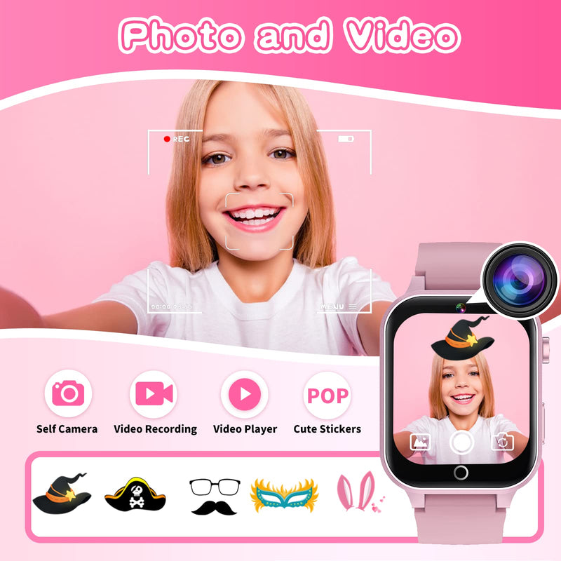 Cosjoype Kids Smart Watch *2, Kids Watches with Video Camera Music Player Pedometer Learn Card Audio Stories Flashlight 12/24hr Toys for 4-12 Year Old Girls Boys