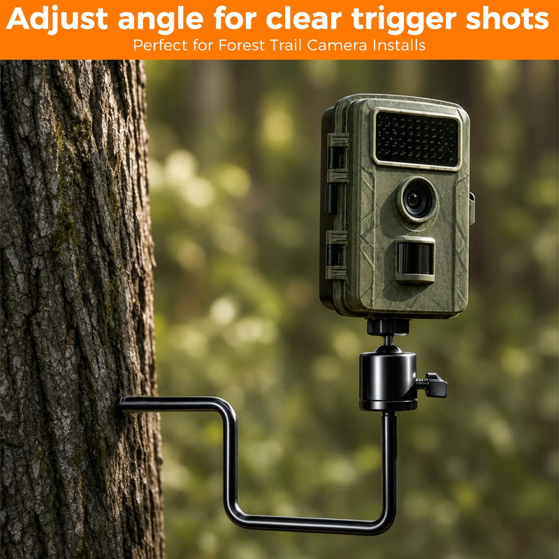 VSKY Trail Game Camera Holder Tree Mount 360 Rotatable with 1/4"-20 Thread | 1 Pack, 10 Lbs Capacity, Easy Installation, Durable Trail Cam Mounting Accessory for Wildlife Tracking & Hunting