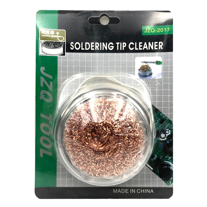 Soldering Tip Cleaner, Soldering Iron Tip Cleaner with Spiral Wool Holder, Brass Soldering Tip Cleaning Wire, Wrapped Brass Tip Cleaner for Cleaning Soldering Irons and Tips