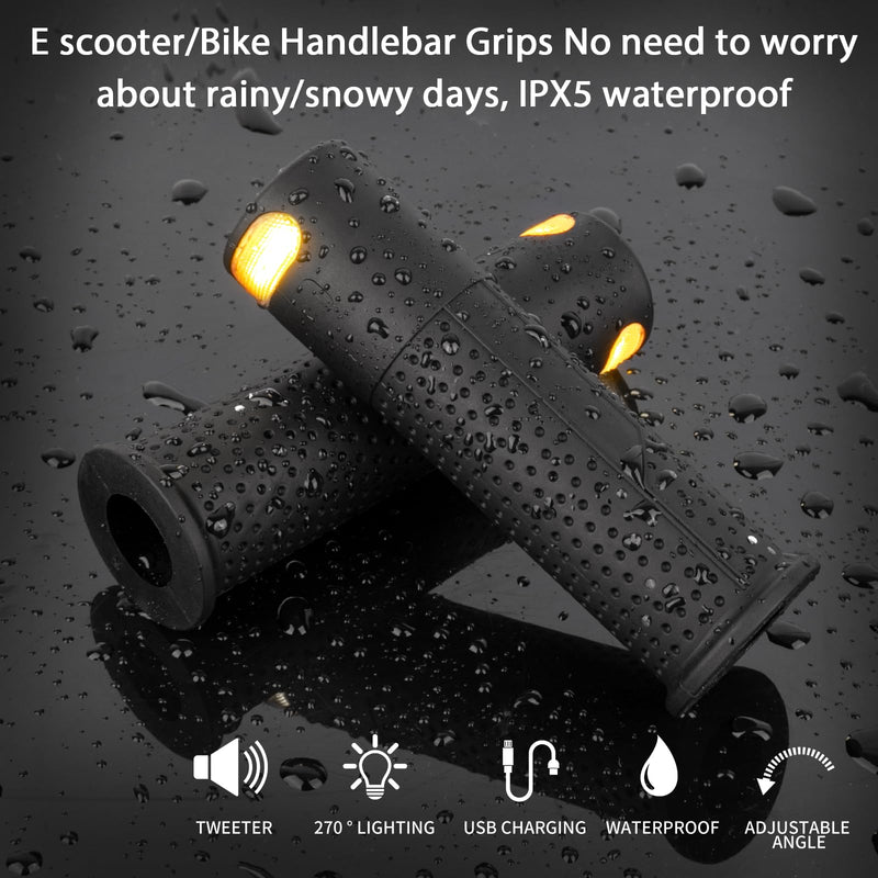 [AUSTRALIA] - E Scooter Handle Grips Turn Signal, Bicycle Replacement Handlebars Warning Light for Xiaomi M365/Pro2/1S Ninebot G30 Replacement Grip Handlebar, Scooter 