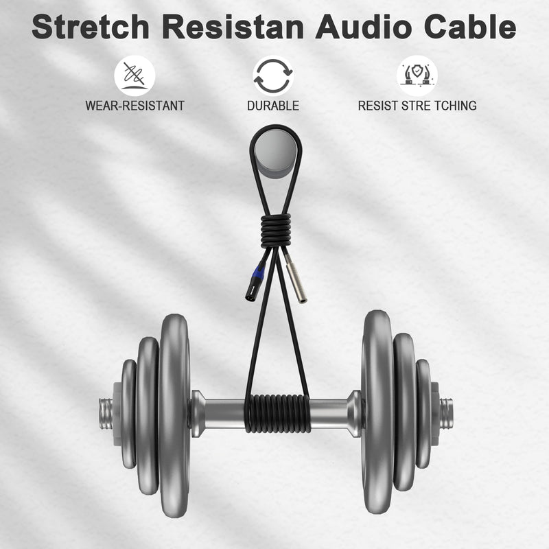 2 pack 1/4 to XLR Cable,Balanced 1/4" Female to XLR Male Stereo Audio Adapter,XLR Male to TS/TRS Quarter inch Connector Converter Interconnect Cable - 11.8 inches (30 cm)