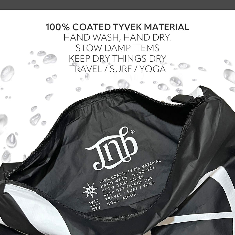 100% Coated Tyvek Material, Beach Pouch, Waterproof Pouch for Beach, Makeup Pouch, Wet Dry Bag,Clutch Black06
