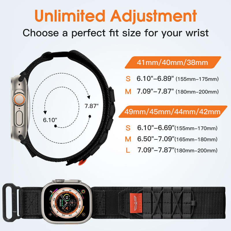 Bandletic Nylon Band and Magnetic Strap Compatible with Apple Watch
