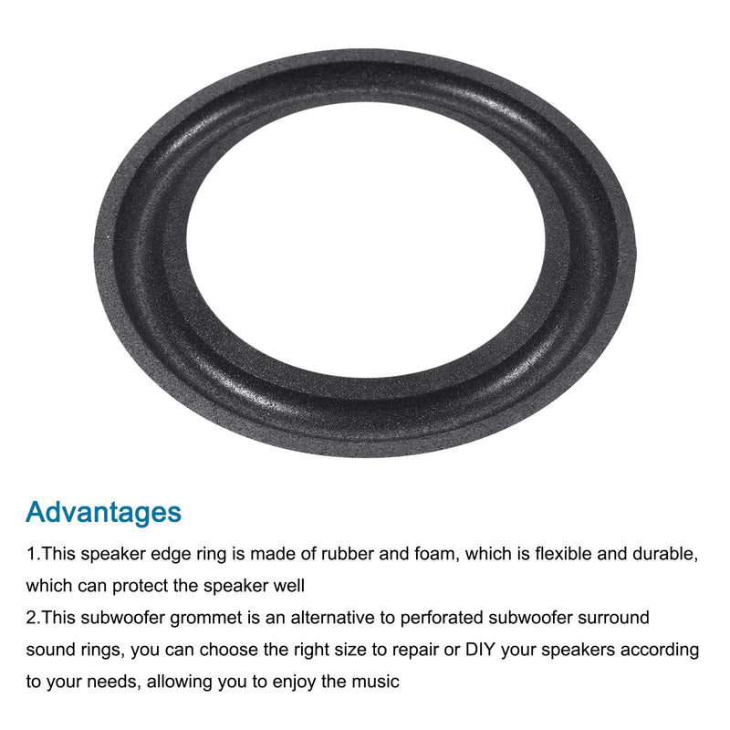 MECCANIXITY Rubber Speaker Foam Edge Surround Rings 3 Inch 47mmx75mm Perforated Subwoofer Rings Replacement Parts for Speaker Repair or DIY Black 2 Pcs