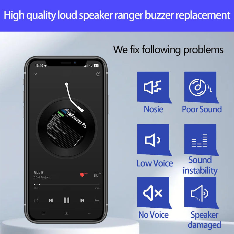 for iPhone XR Loud Speaker Replacement for iPhone 11 Loud speaker Sound Buzzer Ringer with a Full Set Repair Tool Kit A1984, A2105, A2106, A2108, A2111, A2223, A2221