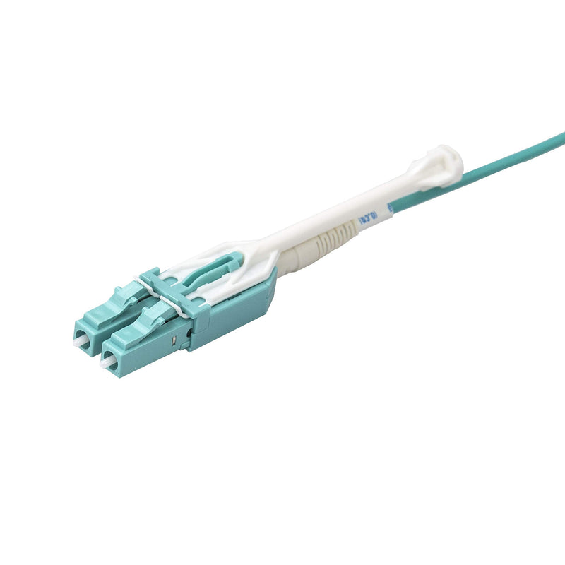 StarTech.com 2m (6ft) MTP(F)/PC to 4X LC/PC Duplex Breakout OM3 Multimode Fiber Optic Cable, 40G, Fiber Jumper Cord | 40Gbps breakout jumper, Optic Cable, OFNP plenum, Aqua, EMI immune, Connects 40GBase-SR4 QSFP+ to four LC SFP+ 6 ft / 2 m