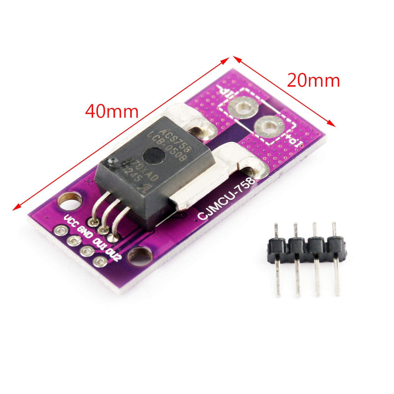[AUSTRALIA] - Hailege ACS758 ACS758LCB-050B-PFF-T 50A Linear Current Sensor ACS758LCB Current Module 120 kHz Bandwidth 3-5.5V 