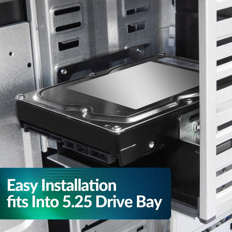 2 Pack HDD Hard Drive Metal Mounting Bracket Adapter, Convert Any 3.5 in HDD Into One 5.25 in Drive Bay 2Pack x3.5 HDD/SSD to 5.25 Metal