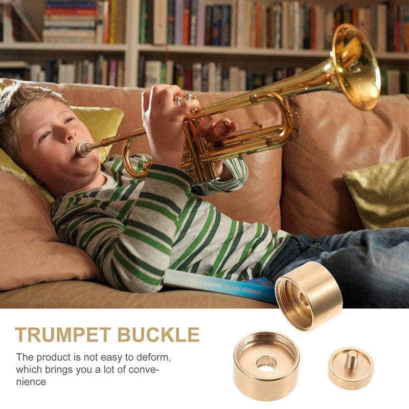 Milisten 1 Set Small upper and lower cover Trumpet Buckle Snap trumpets finger buttons valve screw cap repair tools Button copper washer musical instrument
