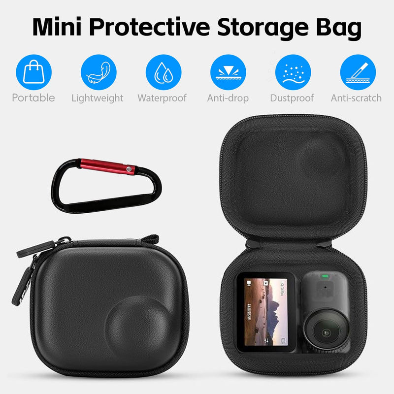 [AUSTRALIA] - Osmo Nano Accessories Kit, Mini Carrying Case for DJI Osmo Nano PU Portable Storage Bag, 2pcs Silicone Lens Cap Cover, Lens Screen Protectors (4 Pack) Comatible with DJI Nano Camera 