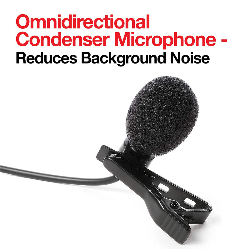 IK Multimedia iRig Mic Lav Lapel Microphone, omnidirectional Condenser lavalier Microphone with 1/8" TRRS Jack, Headphone Out and Daisy-Chaining for iPhone, iPad, Android, Mac, PC Single