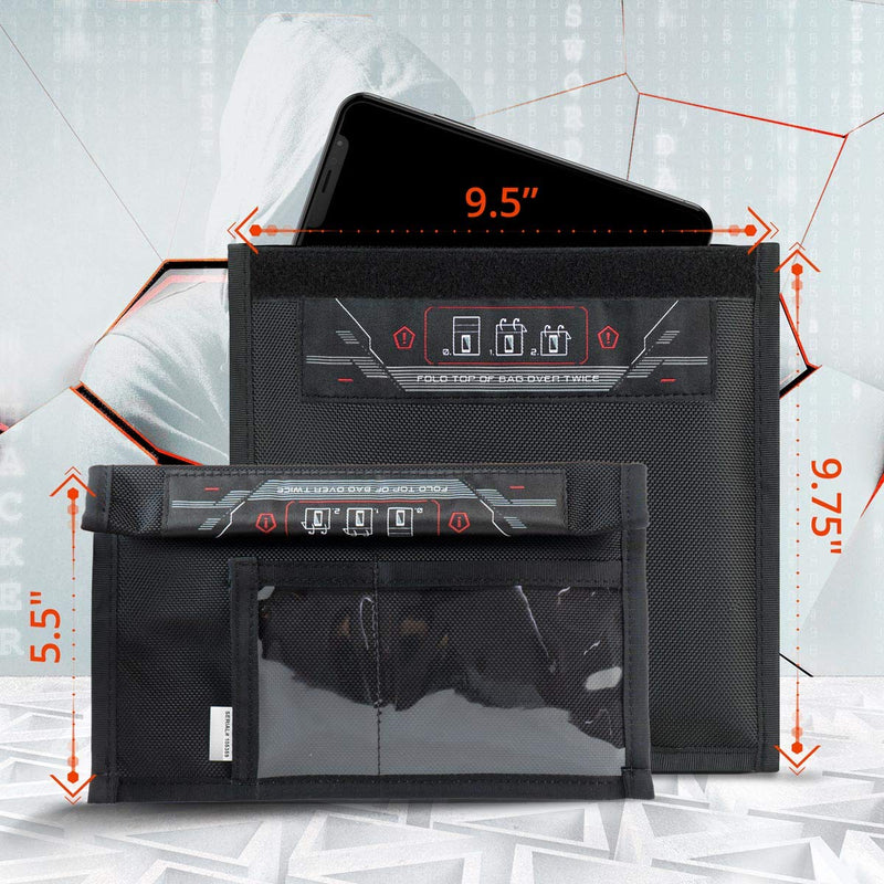 Mission Darkness Non-Window Faraday Bag for Phones // Device Shielding for Law Enforcement, Military, Executive Privacy, Travel & Data Security, Anti-Hacking & Anti-Tracking Assurance
