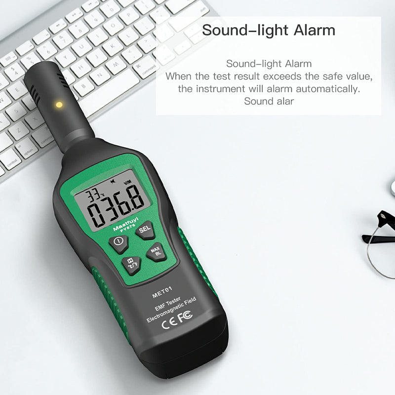 Geiger Counter, EMF Meter Radiation Detector 3 in 1 Digital Radiation Detector Rechargeable Digital Detector Mini EMF Detector with LCD Backlight for Home, Office, Outdoor