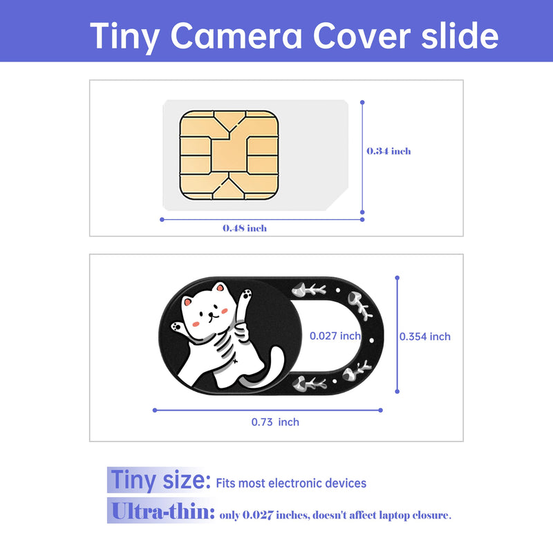 Hug Me Cat 3-Pack Laptop Camera Cover Slide - Cute Webcam Cover for MacBook Pro/Air, Dell, iPad, iPhone, iMac - Computer Camera Blocker, Mac Camera Cover Slide, Laptop Webcam Cover, iPad Accessories