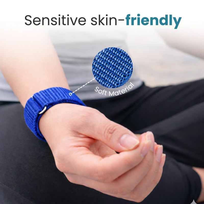 Herz P1 Smart Band + Blue Strap – Fitness & Sleep Tracking Wristba, Extra Adjustable Nylon Bands, Long Battery Life, Activity & Rest Monitoring, Splash Resistant, App Connected