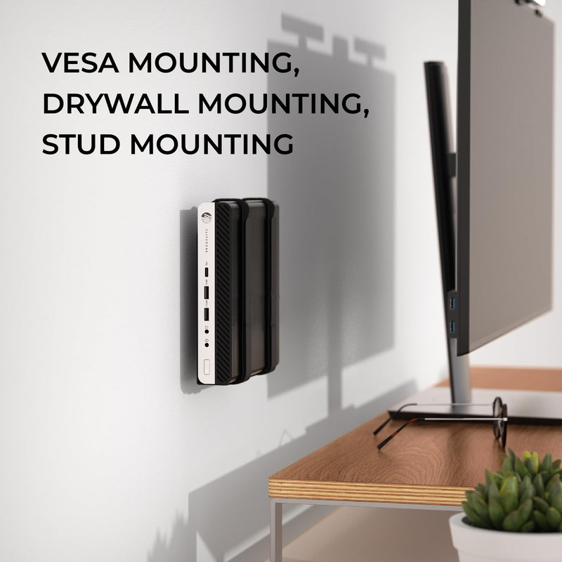 HumanCentric Universal Wall & VESA Mount, Adjustable Strap | For Small computers, UPS Units, Cable Boxes, Modems & Other Electronic Devices, Mounts on Wall or Back of Computer Monitor