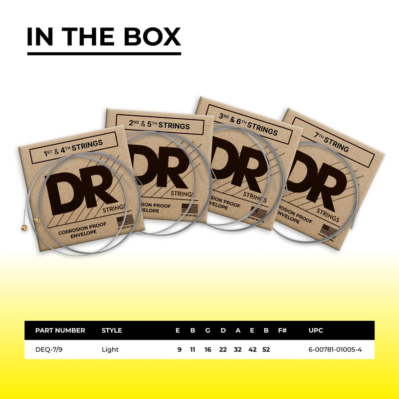 DR Strings DRAGON SKIN+ - Coated Quantum Nickel Electric Guitar Strings – DEQ-11 – Superior Sound with Comfortable Feel & Long Life – Heavy 11-50 DEQ-11 Heavy 11-50