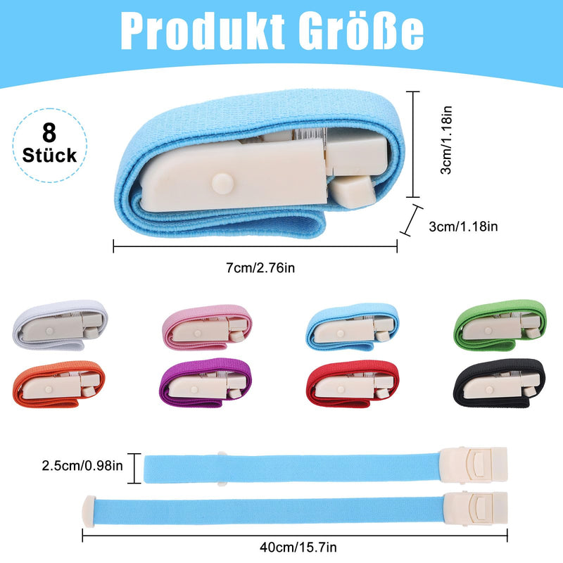 8 Piece Storage Tube Blood Collection Set, Snap-on Tourniquet, 8 Colours Vein Trap Blood Collection Set for Practice for Emergency Care Outdoors