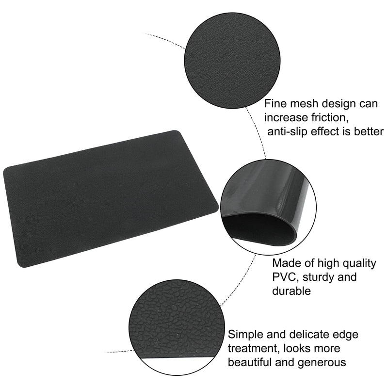 Black Car Dashboard Anti-Slip Mat, 27 x 15 cm Universal PVC Non-Slip Pad for Car Dash Accessories (Medium Size/Non-Adhesive/Car Texture) Style 2