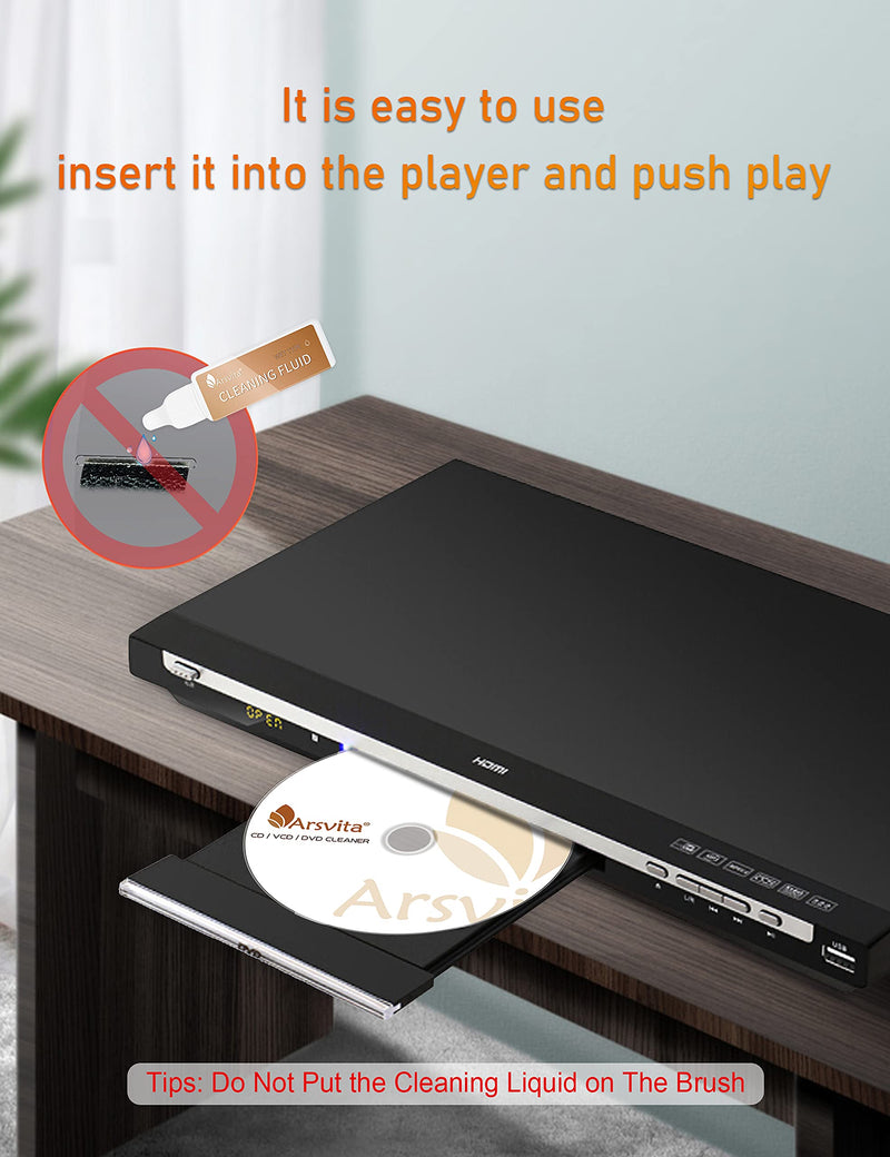 [AUSTRALIA] - Arsvita Laser Lens Cleaner Disc Cleaning Set for CD/VCD/DVD Player, Safe and Effective, ARCD-04 