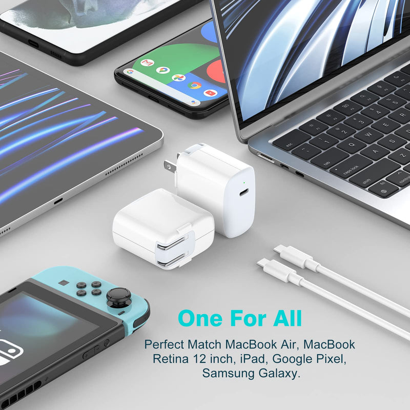 [AUSTRALIA] - 30W USB C Charger for iPad Pro 12.9, 11 inch 2023 2022 2021 2020 2019 2018, iPad Air 5 4, Mini 6, iPad 10, MacBook Air, iPhone 15 Pro Max Plus, Google Pixel 7 Pro, Vision Pro, 6.6ft USB-C Cable 
