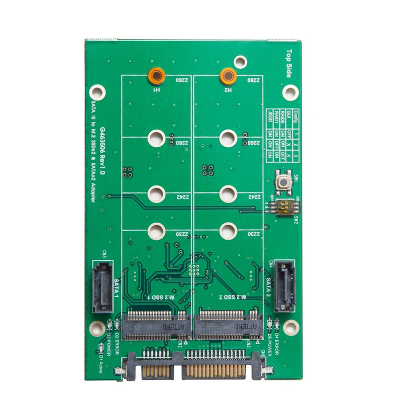 Syba SY-ADA40102 3.5" SATAIII to M.2 SSD RAID Adapter Green M.2 RAID + SATA